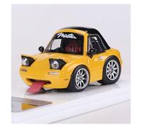 Classique Die Cast Modèle Modèle De Voiture en Résine pour Mazda MX5 NA1 Miata Q Version 1:64 Ornements De Collection Miniature De Collection(Yellow)