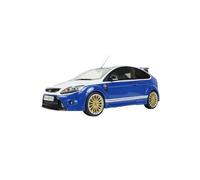 Classique Die Cast Modèle Modèle De Voiture Statique en Résine Bleue/Blanche pour Ford Focus MK2 RS 2010 1:18 Décoration De Fête Miniature De Collection