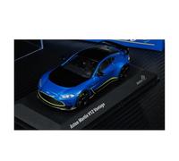 Classique Die Cast Modèle Modèle Réduit De Voiture Aston Martin Vantage V12 en Alliage Bleu Décorations De Scène De Rue Échelle 1:43 Miniature De Collection