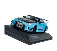 Classique Die Cast Modèle Modèle Réduit De Voiture De Collection en Alliage Métal Bleu pour Nissan GTR35 LBWK Silhouette Green 1:43 Miniature De Collection