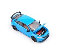 Classique Die Cast Modèle Modèle Réduit De Voiture De Sport en Métal Moulé sous Pression pour Honda Civic FL5-Racing Blue Échelle 1/64 Miniature De Collection