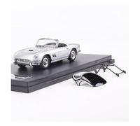 Classique Die Cast Modèle Modèle Réduit De Voiture en Alliage Argenté 1:64 pour California Cabriolet 250GT SWB Open Top Edition Miniature De Collection