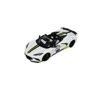 Classique Die Cast Modèle Modèle Réduit De Voiture en Résine Moulée en Métal pour Chevrolet Corvette 2021 Échelle 1:18 Blanc Miniature De Collection