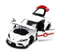 Classique Die Cast Modèle Modèle Réduit De Voiture en Trois Dimensions pour Toyota Supra GR 2020 Échelle 1:24 Blanc Paysage À Petite Échelle Miniature De Collection