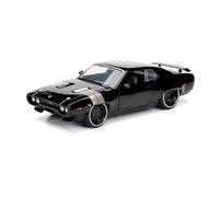 Classique Die Cast Modèle Modèle Réduit De Voiture Miniature en Alliage Moulé sous Pression pour Plymouth GTX Échelle 1:24 Jaune Miniature De Collection(Black)