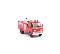 Classique Die Cast Modèle Modèle Réduit De Voiture Moulé sous Pression pour Camion Pompiers Léger BJ130-CFR-10 Rouge Décoration D'intérieur 1/64 Miniature De Collection