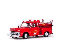 Classique Die Cast Modèle Modèle Réduit Voiture en Alliage pour Camion Pompiers Chevrolet C-20 1965 1/18 Décoration pour La Maison Et Le Bureau Miniature De Collection