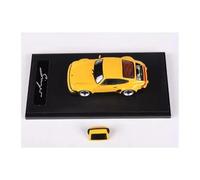Classique Die Cast Modèle Modèle Réduit Voiture en Alliage pour Porsche 930 Singer Turbo 1/64 Souvenir pour Adulte Exposition Statique Collection Miniature De Collection(Yellow)