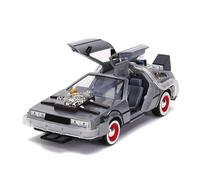 Classique Die Cast Modèle Modèle Voiture Alliage Moulé sous Pression pour DMC-12 Delorean Retour vers Le Futur Échelle 1:24 Jouet Décoratif Gris Miniature De Collection