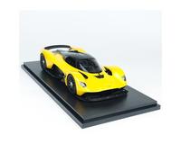 Classique Die Cast Modèle Modèle Voiture Aston Martin Valkyrie Sunburst Résine Jaune À L'échelle 1:18 Idéal pour La Décoration Collection Adultes Miniature De Collection