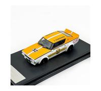 Classique Die Cast Modèle Modèle Voiture en Alliage pour Nissan Skyline GTR 2e Génération KPGC110 Échelle 1:64 Jouet en Métal Décoration Loisirs Miniature De Collection(Yellow)