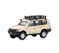 Classique Die Cast Modèle Modèle Voiture Moulé en Alliage À Petite Échelle pour Toyota Land Cruiser Prado 90 Collection Décorations 1:64 Miniature De Collection(Gray)