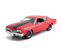 Classique Die Cast Modèle pour Chevrolet Chevelle SS 1970 1 24 Modèle De Voiture en Alliage Enfants Diecasts Jouet Collection De Cadeaux Miniature De Collection(Rouge)