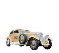 Classique Die Cast Modèle pour Continental 8L 1:28 Alliage Modèle De Voiture Classique Son Et Lumière Moulé sous Pression Jouet Cadeaux Collection Miniature De Collection(Or)