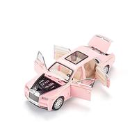 Classique Die Cast Modèle pour Rolls Royce Phantom 1 32 Alliage Modèle De Voiture Son Et Lumière Métal Jouets Véhicules Enfants Cadeau Collection Miniature De Collection(Rose)