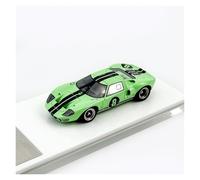 Classique Die Cast Modèle Présentoir Collection Résine Bleue pour Voiture Course Ford GT40 MK1 À L'échelle 1:64 pour Modèle Réduit Voiture Loisir Miniature De Collection(Green 1)