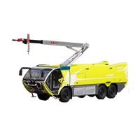 Classique Die Cast Modèle Réplique Moulée sous Pression du Camion De Pompiers COBRA3 Airport Workhorse en Mousse À L'échelle 1:43 Jaune Et Rouge Miniature De Collection(Red)