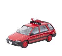 Classique Die Cast Modèle Voiture Moulée 1:64 pour Honda Civic Pro Camion Pompiers Idéale pour Une Fête À Thème Décoration Modèle Voiture Rouge Miniature De Collection