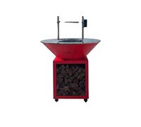 CLASSIQUE Double Cuve Acier - Brasero - 103x90cm - Rouge - Design audacieux et performant pour des soirées conviviales