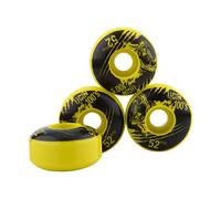 Classique Durable PU Cruiser Longboard Skateboard Wheels Set of 4 High Resistant Dureté SHR-100a pour asphalte brut et demi-tuyau (Jaune)