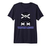 Classique Écossaise Fille Écosse Tartan Lassie Classique Cheer T-Shirt Haut de Gamme