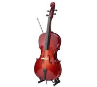 Classique en bois de violoncelle décorative avec cordes réalistes et chevilles d'accordage Convient pour les amateurs de musique, décoration de bureau sur le thème de la musique