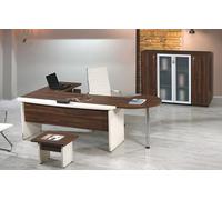 Classiqueе Ensemble de meubles de bureau 3pcs Bureau d'angle Bureau complet bois Marron