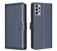 Classique Etui Pour Samsung Galaxy A32 5G Housse Portefeuille PU Cuir Etui Housse Bleu