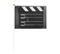 Classique Film Clapboard Noir Impression Double Face Héros Drapeaux Extérieur Intérieur Décoratif Sports Jeux Festival Événements Drapeau