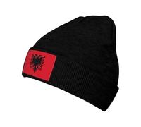 Classique Imprimé Albanie Drapeau Bonnet Chaud Tricoté sans Bords Repliable Unisexe Neutre Décontracté sans Bords Élastique Toutes Saisons Anti Vent Pliable Running Ski Style Décontracté