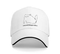 Classique J’AI Besoin d’ibuprofène drôle Soleil Casquette Baseball Printemps Unisexe-Teens Chapeaux Hip hop personnalisés Résistant au Soleil Kpop Rock Casquettes Baseball Durable Confortable