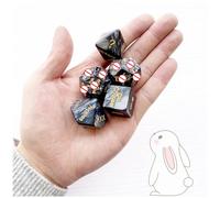 ̣ σ Classique Jeu Noir Dés en Plastique, Cadeau Original pour Les Hommes Femmes !