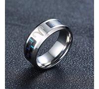 Classique Minimaliste Blanc Bouche Fermée Symbole Art Douze Symboles Du Zodiaque Bague De Conception,Femmes/Hommes Horoscope Astrologie Céleste Ensemble Dames Mode Bijoux Cadeau D'Anniversaire,Bél