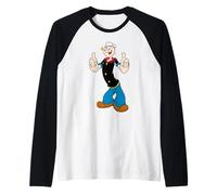 Classique Pop Eye Vintage Cartoon Thumbs Up Manche Raglan