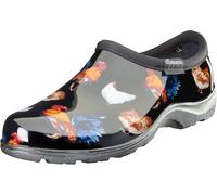 Classique Poulet Noir Imprimé Femmes Sloggers Sabots Étanche Jardin Chaussures
