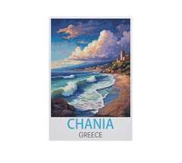 Classique Puzzle Adulte 1000 Pièces Paysage Puzzle en Bois,Chania, Grèce,DIY Objets De Collection Décoration De La Maison Moderne(75x50cm)-AK48