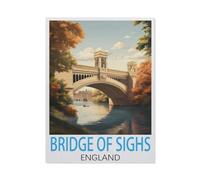 Classique Puzzle Adulte 1000 Pièces Paysage Puzzle en Papier，Pont des Soupirs, Angleterre，DIY Cadeaux De Noël Décor À La Maison（50x70cm）-K53