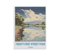 Classique Puzzle Adulte 1000 Pièces Paysage Puzzle en Papier，Twenty First Street Pond Utah，DIY Objets De Collection Décoration De La Maison Moderne（38x26cm）-HH29