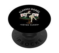 Classique Rebel Never Tamed Rockabilly Vintage années 50 Esthétique PopSockets PopGrip Adhésif