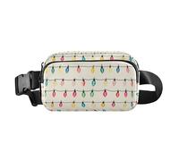 Classique Reggae Color Music Sac banane élégant pour homme et femme pour voyage, vacances, course à pied, Ampoules de Noël colorées, 1 Size