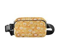 Classique Reggae Color Music Sac banane élégant pour homme et femme pour voyage, vacances, course à pied, Motif lion mignon jaune, 1 Size