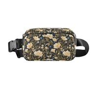 Classique Reggae Color Music Sac banane élégant pour homme et femme pour voyage, vacances, course à pied, Broderie abeille papillon fleurs, 1 Size