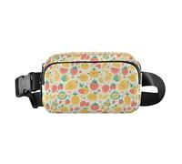 Classique Reggae Color Music Sac banane élégant pour homme et femme pour voyage, vacances, course à pied, Fruits tropicaux colorés, 1 Size