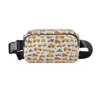 Classique Reggae Color Music Sac banane élégant pour homme et femme pour voyage, vacances, course à pied, Camions de dessin animé Motocyles, 1 Size