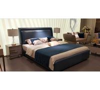 Classique rembourrage en cuir Velvet lit double de luxe design lits double mariage Nouveau