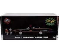Classique Série TV Batmobile W/Lumières & Miniature Batman & Robin 1/18 Par Jada