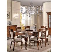 Classique Set Table à manger + 6x Chaises Garniture Tables Salle à manger Groupe Nouveau