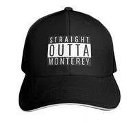 Classique Straight Outta Monterey California Casquette de Baseball Militaire Casquette Tactique Casquette personnalisée Chapeaux Hip Hop pour Hommes Garçon Femmes Essentiel pour l’Automne et l’été