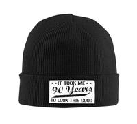 Classique Tricoté Bonnet Il m'a Fallu 90 Ans pour être Aussi Belle Drôle de 90e Anniversaire Bonnet Hiver Chaud Tricot Chaud Chapeau Tricoté pour Cyclisme Femme Sports