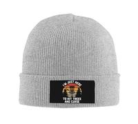 Classique Tricoté Bonnet,Je suis Juste Ici pour Frapper Les Arbres Et Jurer,Bonnet Hiver Chaud Tricot,Chaud Casquette Tricoté pour Sports,Ski,Cyclisme